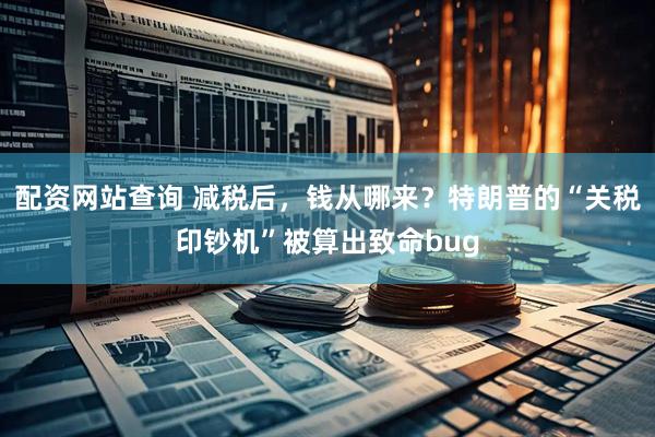 配资网站查询 减税后，钱从哪来？特朗普的“关税印钞机”被算出致命bug
