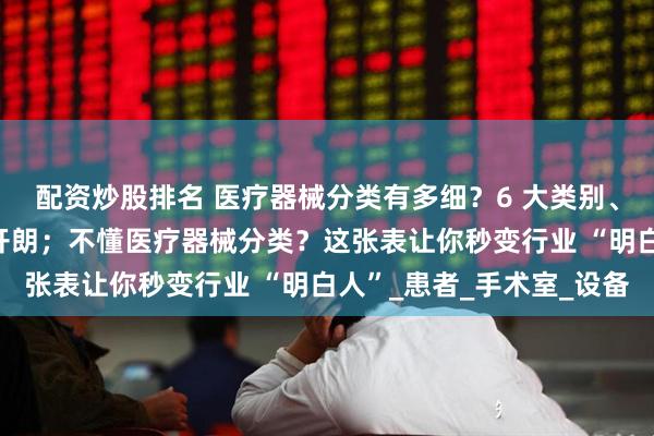 配资炒股排名 医疗器械分类有多细？6 大类别、N 种细分，看完豁然开朗；不懂医疗器械分类？这张表让你秒变行业 “明白人”_患者_手术室_设备