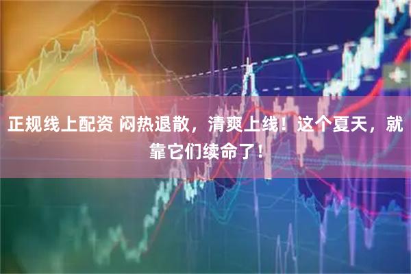 正规线上配资 闷热退散，清爽上线！这个夏天，就靠它们续命了！